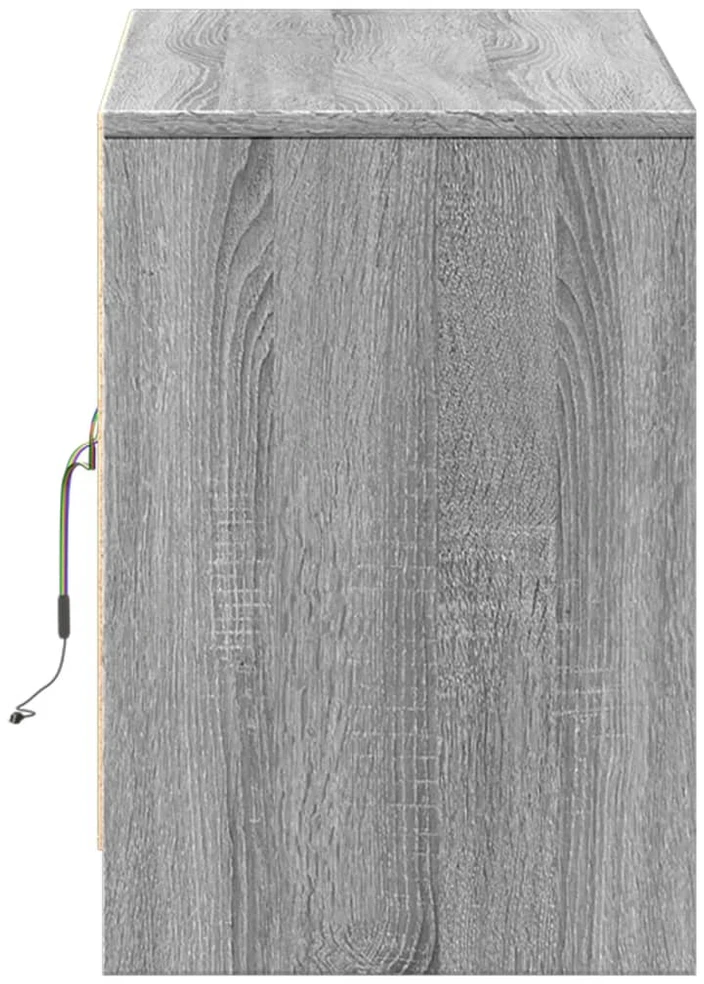 TV staliukas Televizoriaus spintelė su LED, pilka, 100x34x50cm, mediena