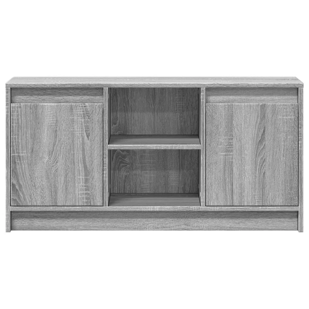 TV staliukas Televizoriaus spintelė su LED, pilka, 100x34x50cm, mediena