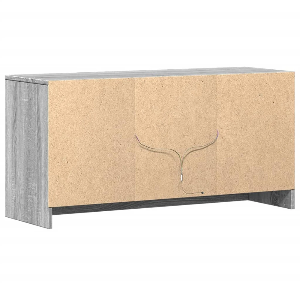 TV staliukas Televizoriaus spintelė su LED, pilka, 100x34x50cm, mediena
