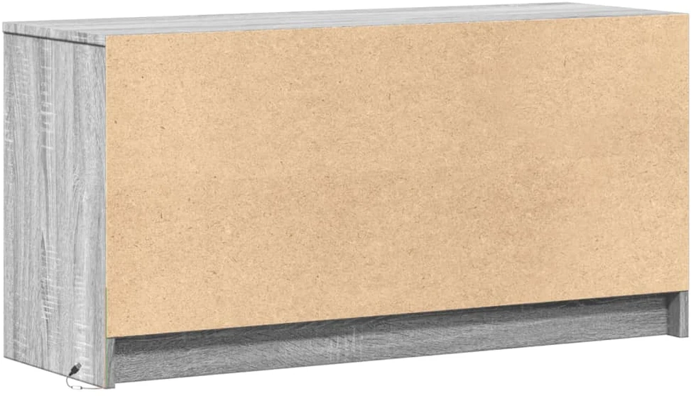 TV staliukas Televizoriaus spintelė su LED, pilka, 100x34x50cm, mediena