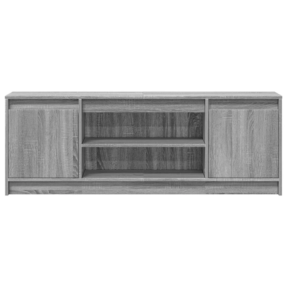 TV staliukas Televizoriaus spintelė su LED, pilka, 139,5x34x50cm, mediena
