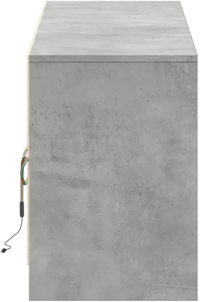 Televizoriaus spintelė su LED, pilka, 180x34x50cm, mediena