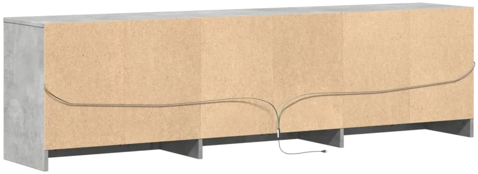 Televizoriaus spintelė su LED, pilka, 180x34x50cm, mediena