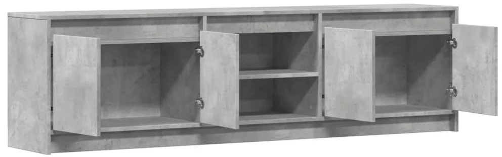 TV staliukas Televizoriaus spintelė su LED, pilka, 180x34x50cm, mediena