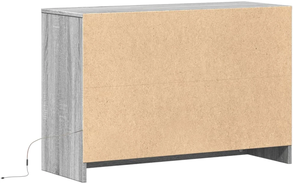 TV staliukas Televizoriaus spintelė su LED, pilka, 91x34x61cm, mediena