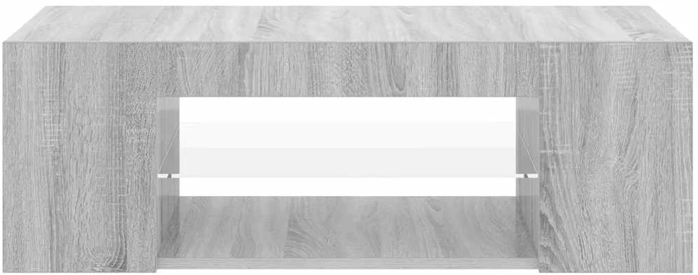 TV staliukas Televizoriaus spintelė su LED, pilka ąžuolo, 90x39x30cm