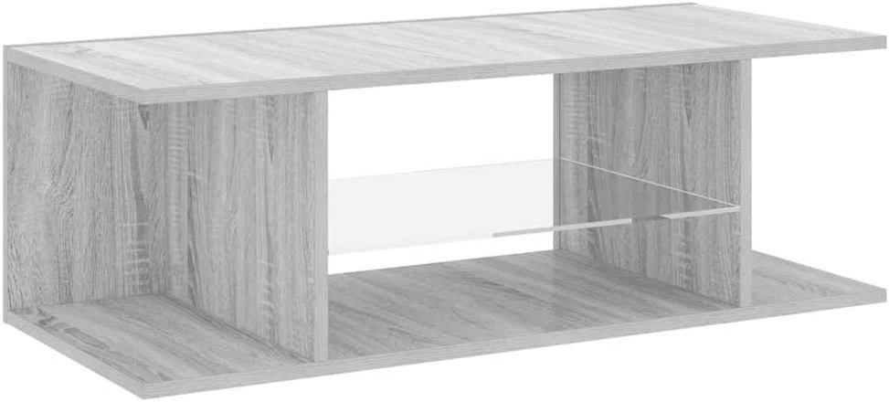 TV staliukas Televizoriaus spintelė su LED, pilka ąžuolo, 90x39x30cm