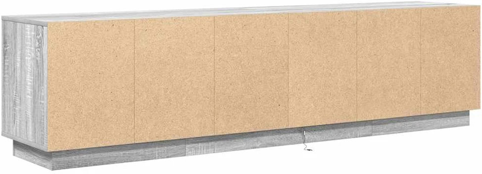 TV staliukas Televizoriaus spintelė su LED, pilka ąžuolo, 193,5x41x50 cm