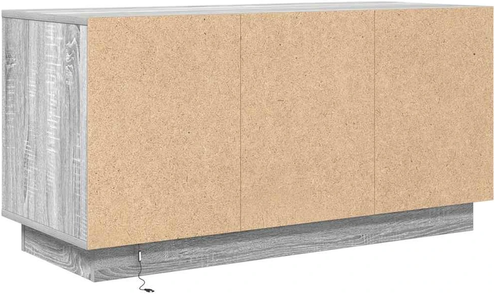 TV staliukas Televizoriaus spintelė su LED, pilka ąžuolo, 100x41x50 cm