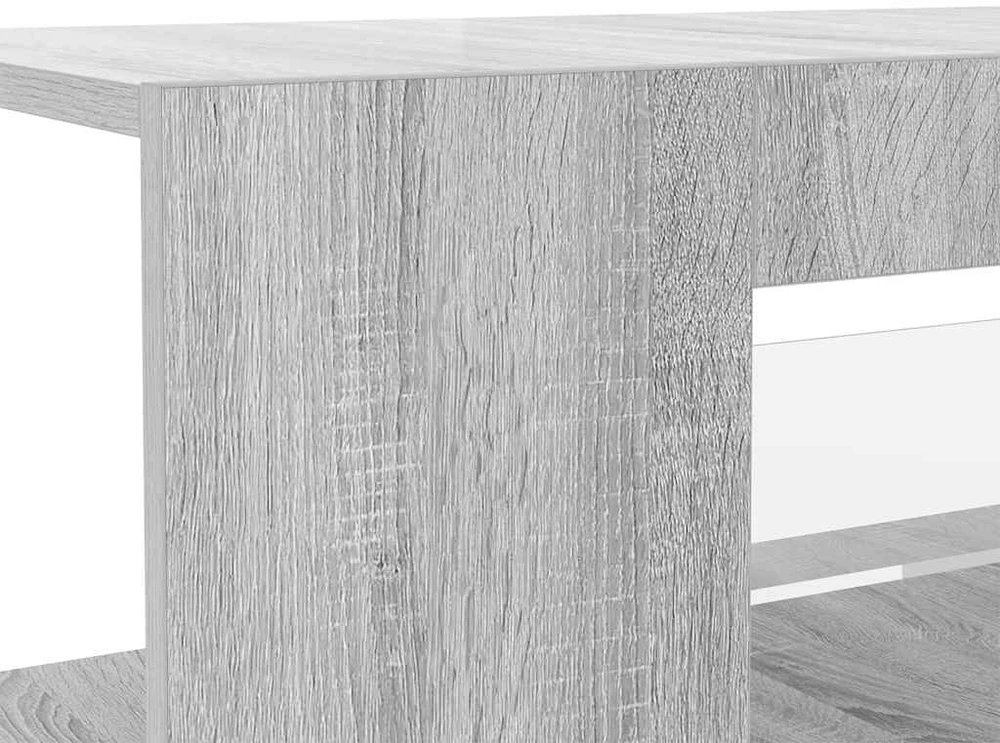 TV staliukas Televizoriaus spintelė su LED, pilka ąžuolo, 90x39x30cm
