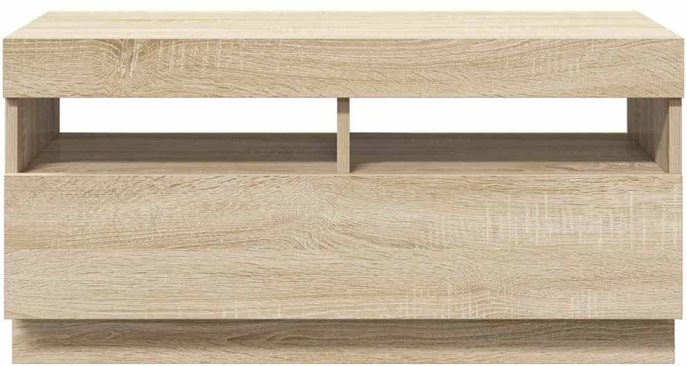 TV staliukas Televizoriaus spintelė su LED, sonoma ąžuolo, 80x35x40cm