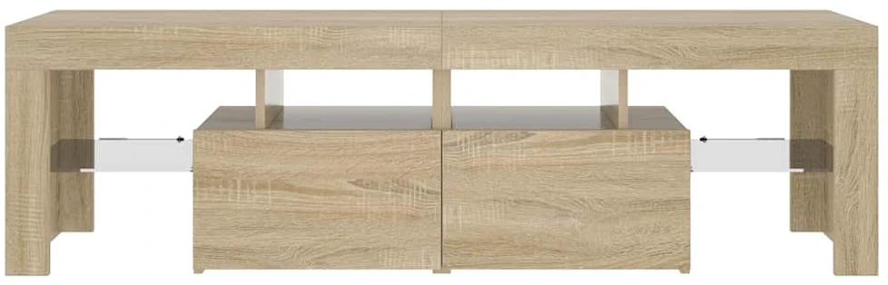 TV staliukas Televizoriaus spintelė su LED, sonoma ąžuolo, 140x36,5x40cm