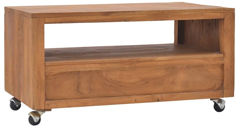 TV staliukas Televizoriaus spintelė su ratukais, 80x50x42cm, tikmedis