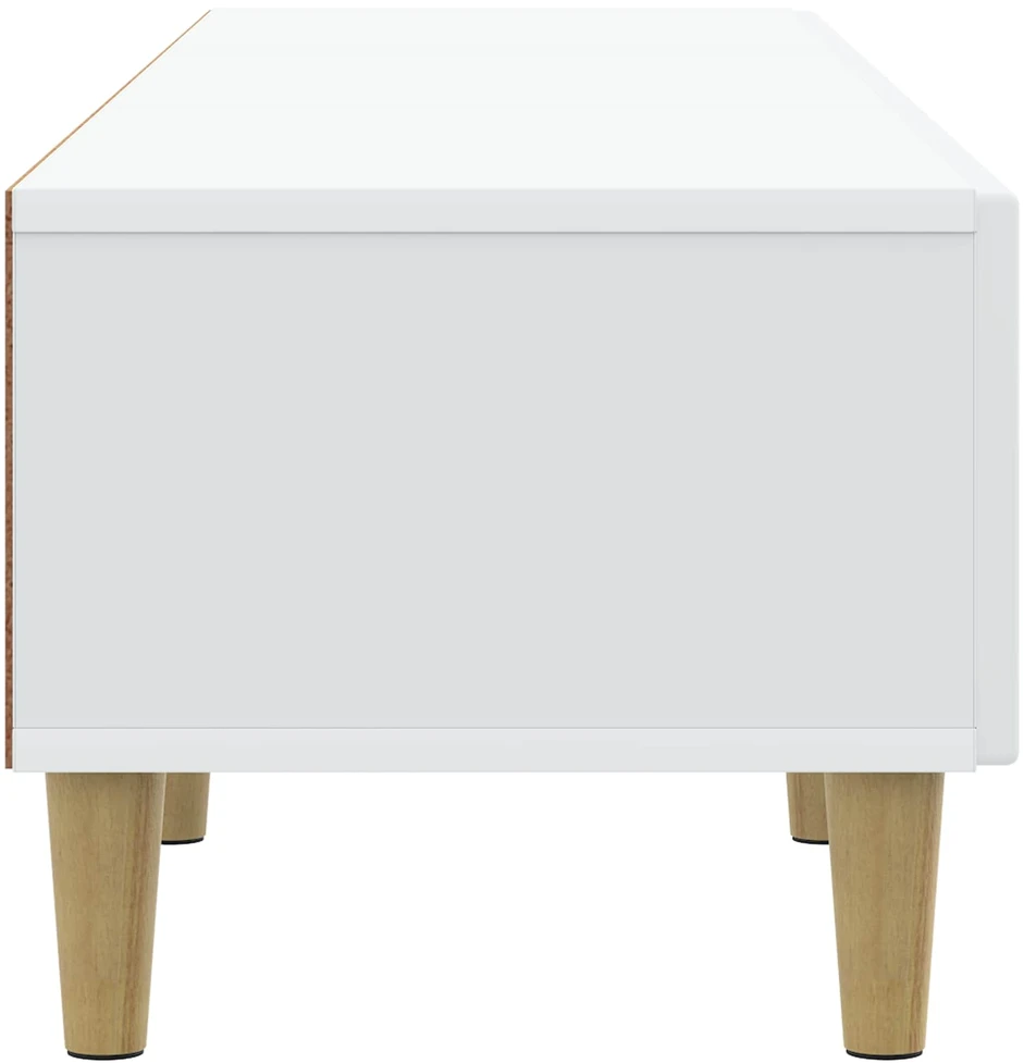 TV staliukas Televizoriaus spintelė su stalčių Balta 147 x 34,5 x 30 cm