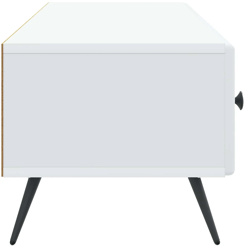 TV staliukas Televizoriaus spintelė su stalčių Balta 147 x 34,5 x 30 cm