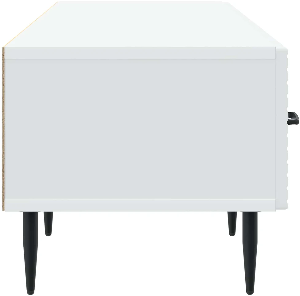 TV staliukas Televizoriaus spintelė su stalčių Balta 147 x 34,5 x 30 cm