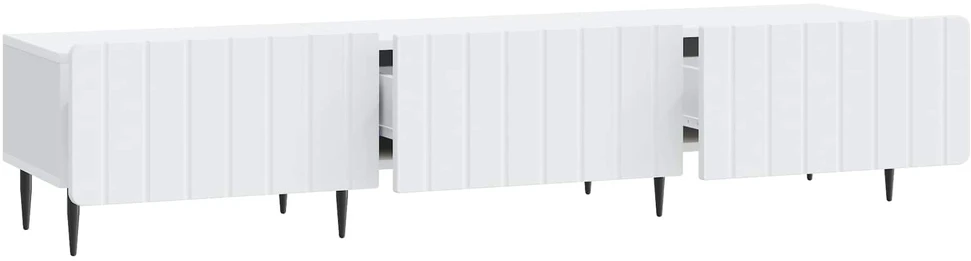 TV staliukas Televizoriaus spintelė su stalčių Balta 147 x 34,5 x 32 cm