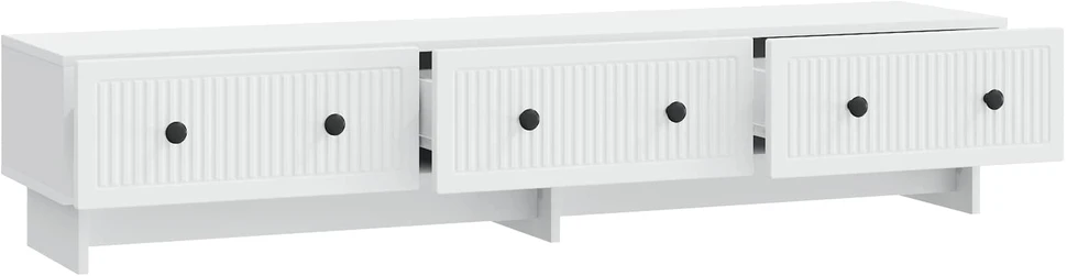 TV staliukas Televizoriaus spintelė su stalčių Balta 147 x 34,5 x 30 cm