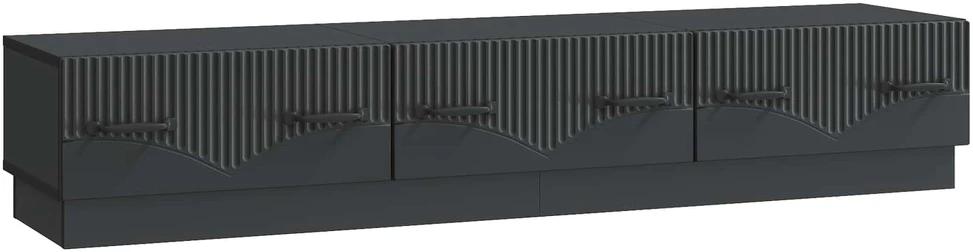 TV staliukas Televizoriaus spintelė su stalčių Juoda 147 x 34,5 x 27 cm