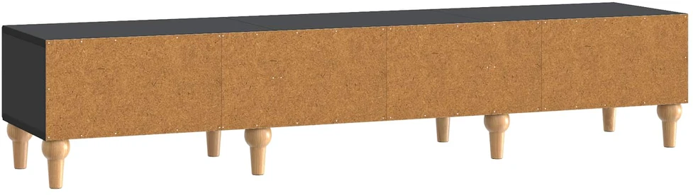 TV staliukas Televizoriaus spintelė su stalčių Juoda 147 x 34,5 x 30 cm