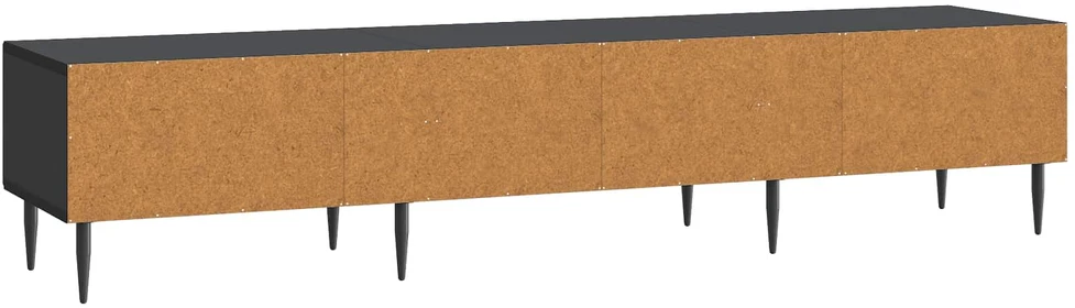 TV staliukas Televizoriaus spintelė su stalčių Juoda 147 x 34,5 x 30 cm