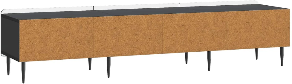 TV staliukas Televizoriaus spintelė su stalčių Juoda 147 x 34,5 x 32 cm