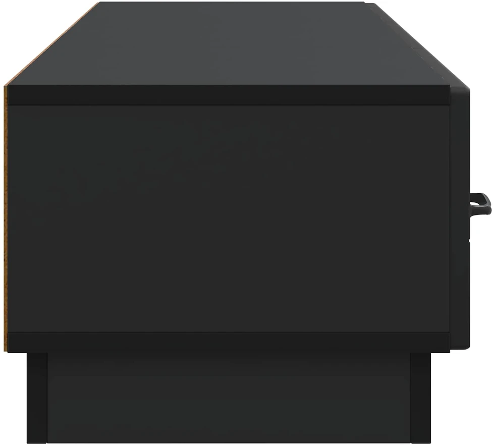 TV staliukas Televizoriaus spintelė su stalčių Juoda 147 x 34,5 x 27 cm