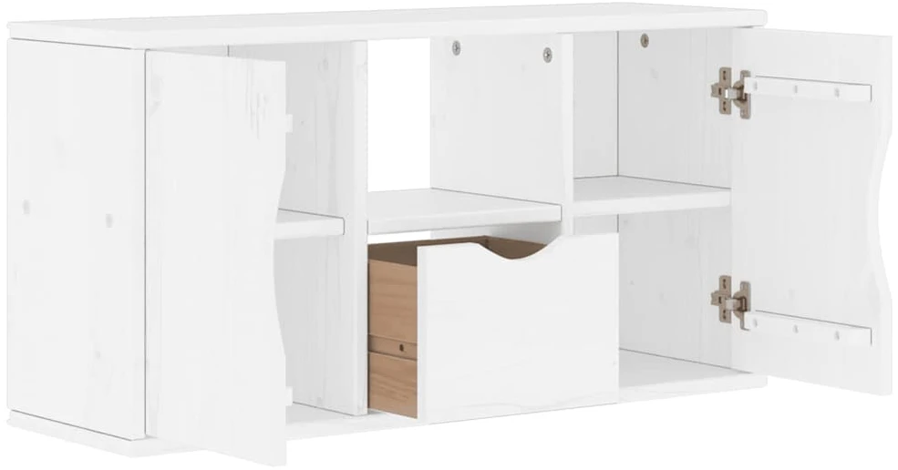 TV staliukas Televizoriaus spintelė su stalčiumi, ODDA, baltas, 79x24x40cm
