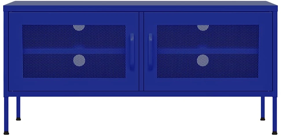 TV staliukas Televizoriaus spintelė, tamsiai mėlyna, 105x35x50cm, plienas