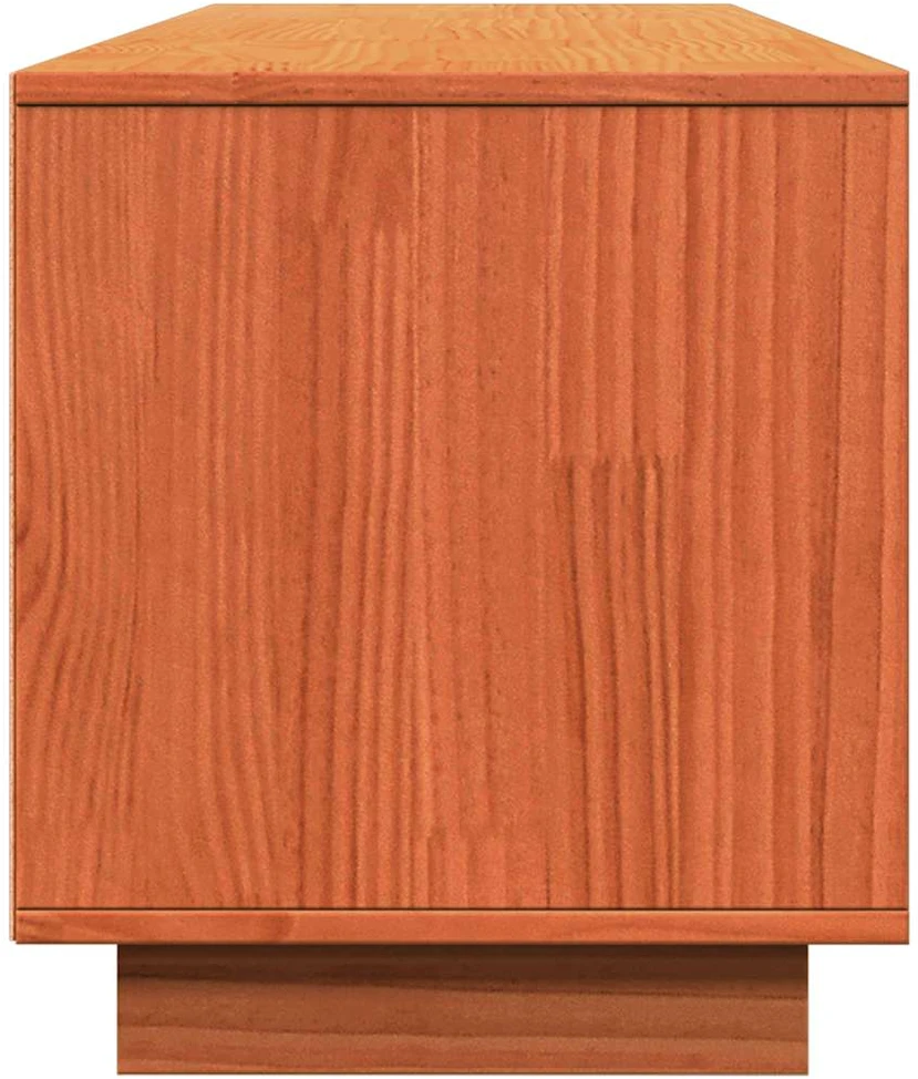 TV staliukas Televizoriaus spintelė, vaško ruda, 140x35x40cm, pušies masyvas