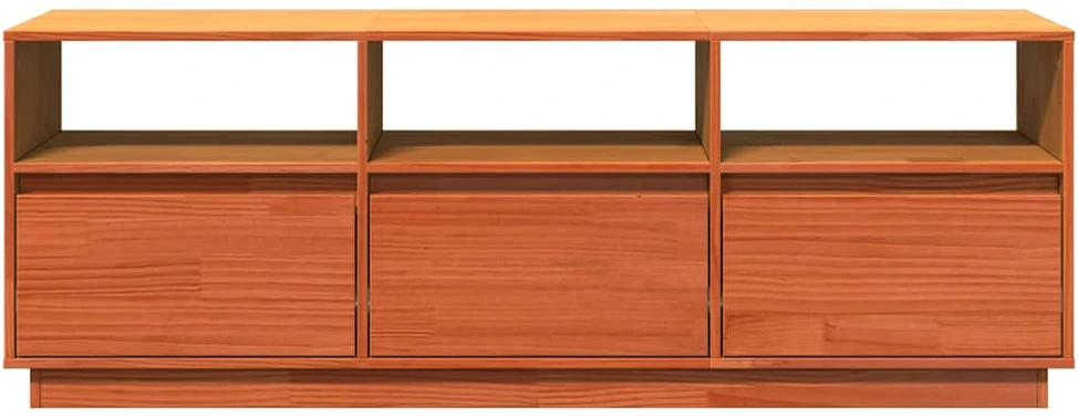 TV staliukas Televizoriaus spintelė, vaško ruda, 140x37x50cm, pušies masyvas