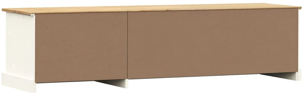 TV staliukas Televizoriaus spintelė VIGO, balta, 156x40x40cm, pušies masyvas