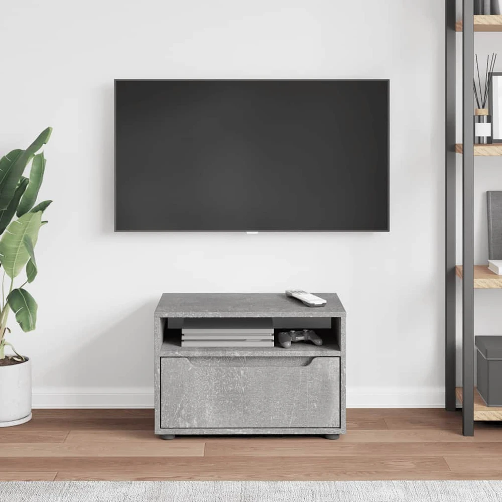 TV staliukas televizoriaus spintelė VISNES Betoninė Pilka 60x40x38 cm