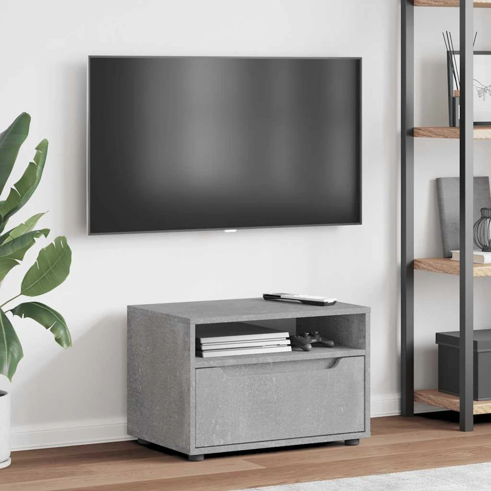 TV staliukas televizoriaus spintelė VISNES Betoninė Pilka 60x40x38 cm