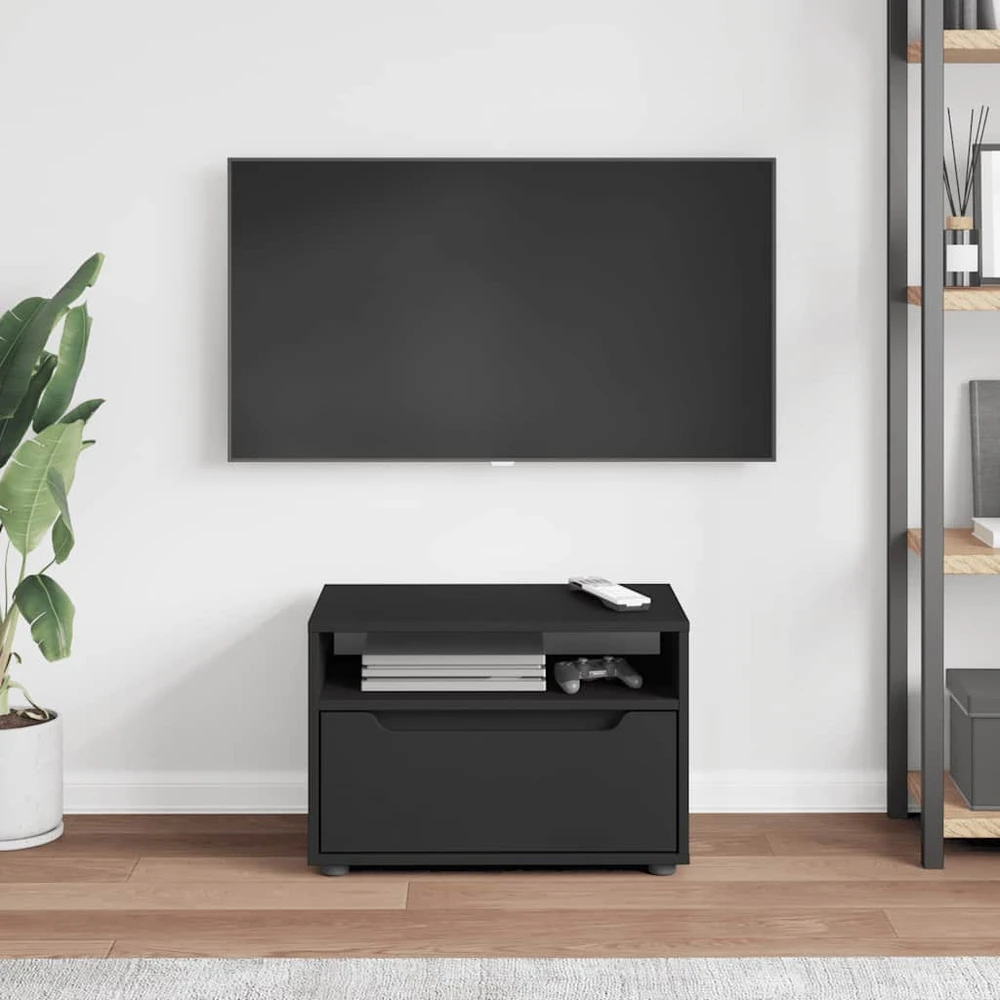 TV staliukas televizoriaus spintelė VISNES Juoda 60x40x38 cm