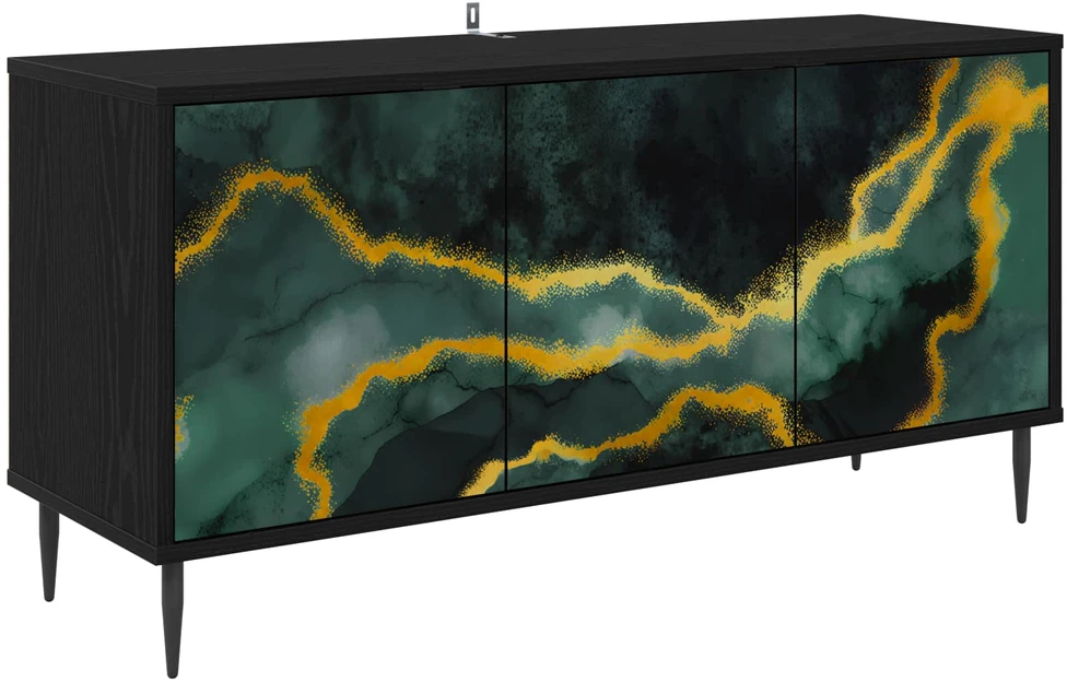 TV staliukas Televizoriaus spintelė WIJHE 102 x 33 x 51 cm Juodojo ąžuolo