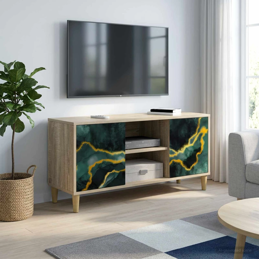 TV staliukas Televizoriaus spintelė WIJHE 102 x 33 x 50 cm Sonoma ąžuolo