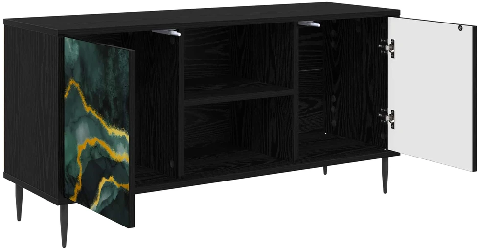 TV staliukas Televizoriaus spintelė WIJHE 102 x 33 x 51 cm Juodojo ąžuolo