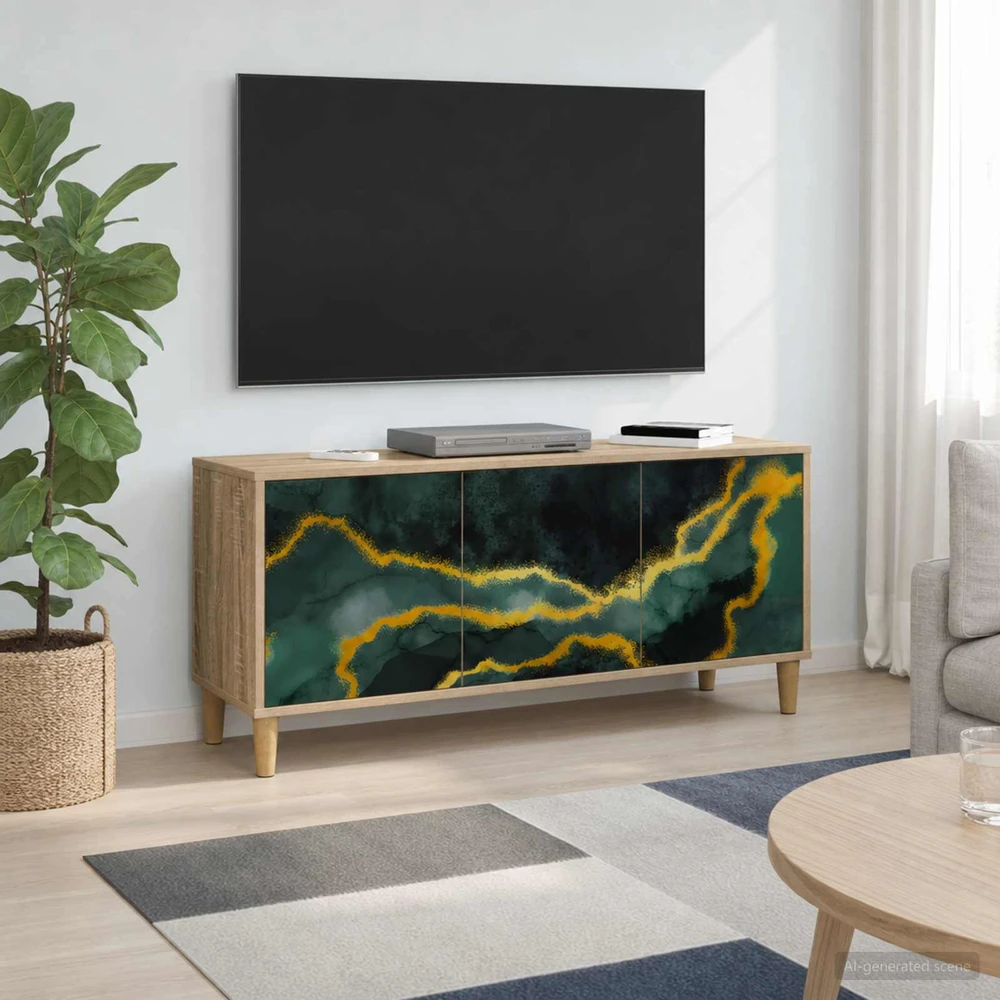 TV staliukas Televizoriaus spintelė WIJHE 102 x 33 x 50 cm Sonoma ąžuolo