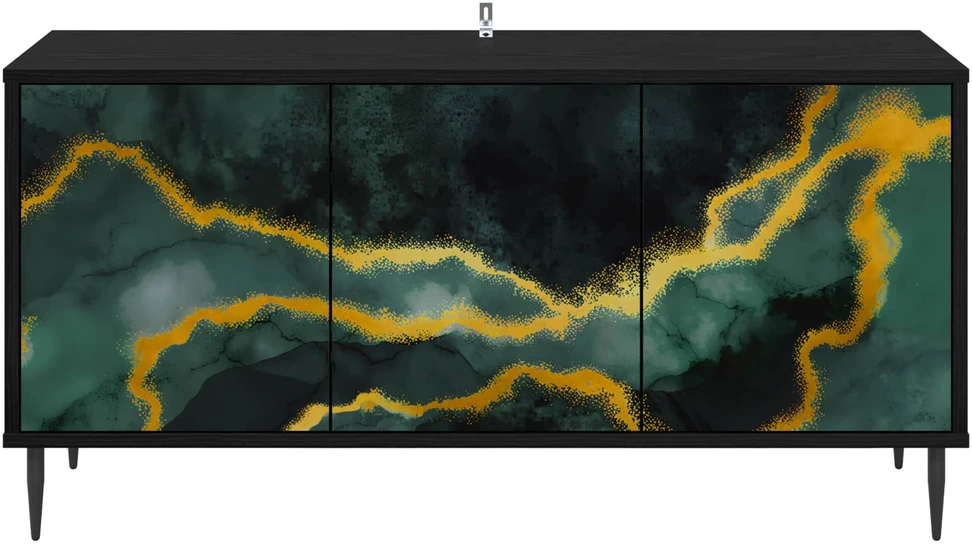 TV staliukas Televizoriaus spintelė WIJHE 102 x 33 x 51 cm Juodojo ąžuolo