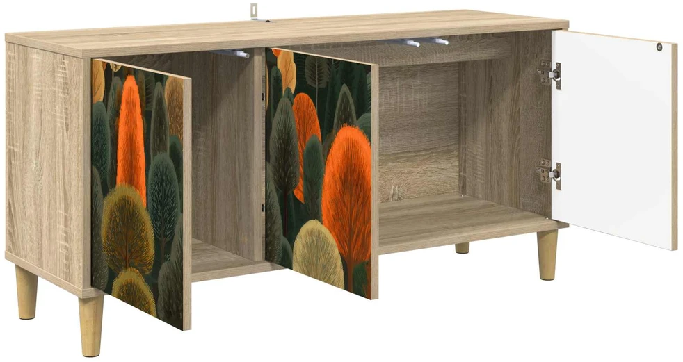 TV staliukas Televizoriaus spintelė ZAANDAM 102 x 33 x 50 cm Sonoma ąžuolo