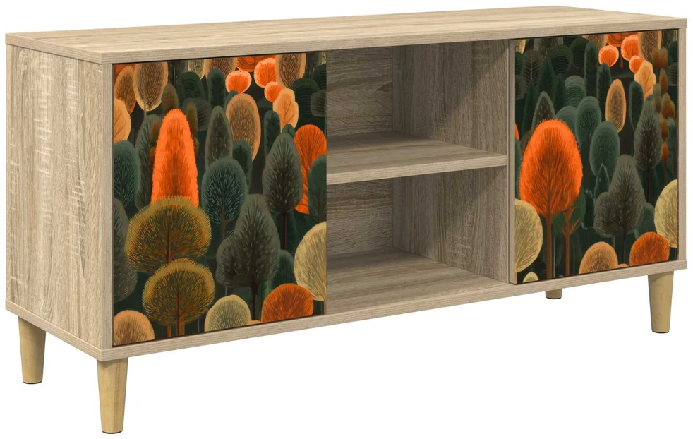 TV staliukas Televizoriaus spintelė ZAANDAM 102 x 33 x 50 cm Sonoma ąžuolo