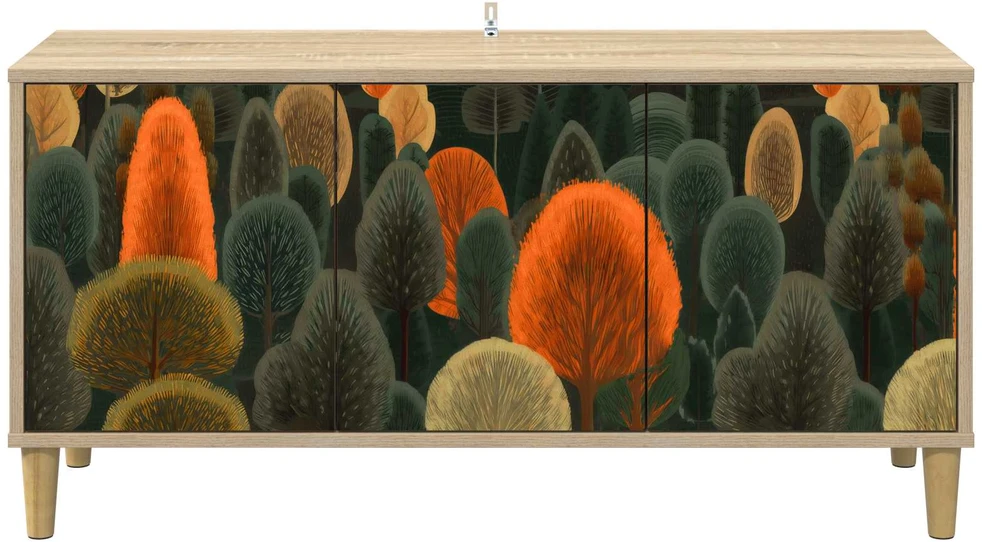 TV staliukas Televizoriaus spintelė ZAANDAM 102 x 33 x 50 cm Sonoma ąžuolo
