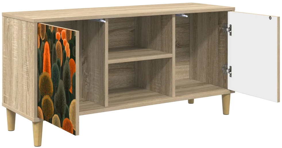 TV staliukas Televizoriaus spintelė ZAANDAM 102 x 33 x 50 cm Sonoma ąžuolo