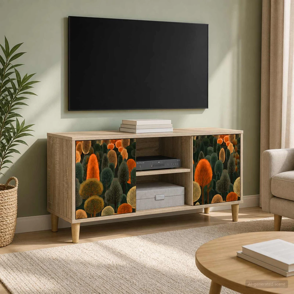 TV staliukas Televizoriaus spintelė ZAANDAM 102 x 33 x 50 cm Sonoma ąžuolo