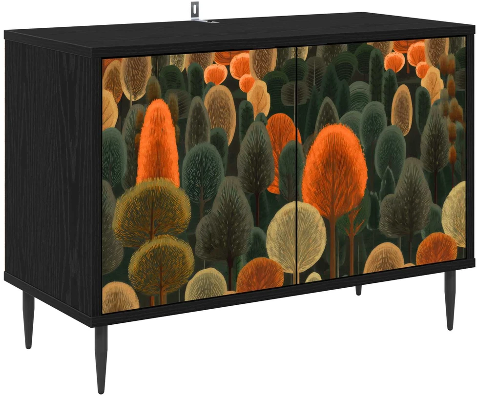 TV staliukas Televizoriaus spintelė ZAANDAM 69 x 33 x 50,5 cm Juodojo ąžuolo