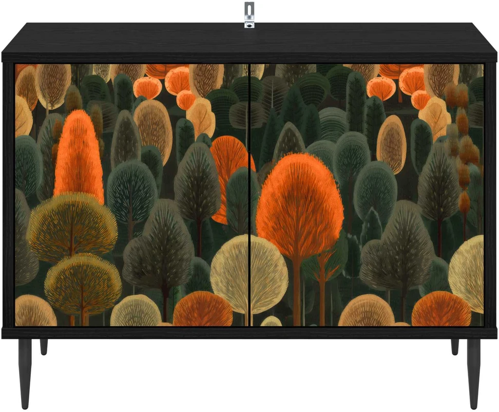 TV staliukas Televizoriaus spintelė ZAANDAM 69 x 33 x 50,5 cm Juodojo ąžuolo