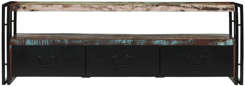TV spintelė, masyvi perdirbta mediena, 120x30x40cm