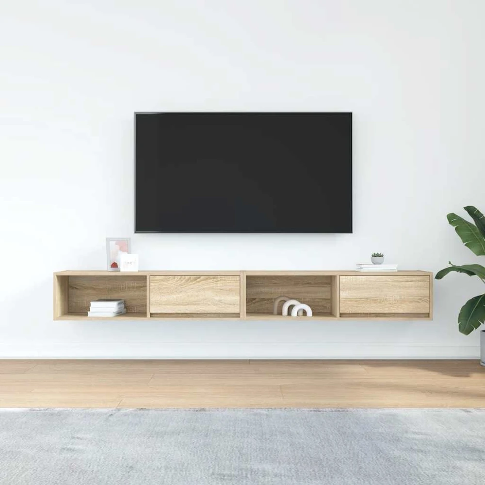 TV staliukas Televizoriaus spintelės, 2vnt., 100x31x25,5 cm, mediena