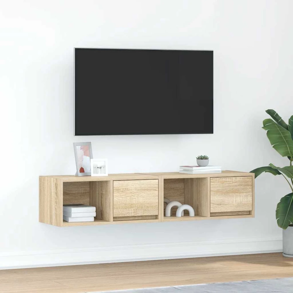 TV staliukas Televizoriaus spintelės, 2vnt., 60x31x25,5 cm, mediena